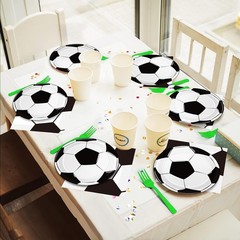 50-Count Soccer Plates and Napkins for Birthday Bashes – Eco-Friendly Disposable