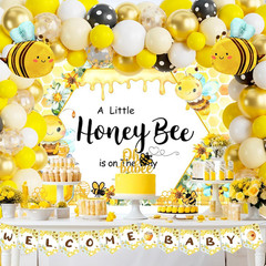 Bee Baby Shower Decorations, Bumble Bee Baby Shower Decor, a Little Honey Is on