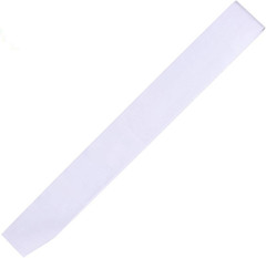4 Pack White Blank (Plain) Satin Sash Party Accessory for Party,Wedding Decorati