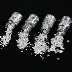 Holographic Silver Tiny Stars Glitter Confetti Laser Sequins Craft 3mm