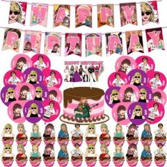 Taylor Swift Birthday Party Pack lot Happy Birthday Banner Cake Topper Balloon