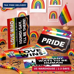 24 Design Pride Photo Booth Props Sets, Pride Month Decorations Funny Gay LGBTQ