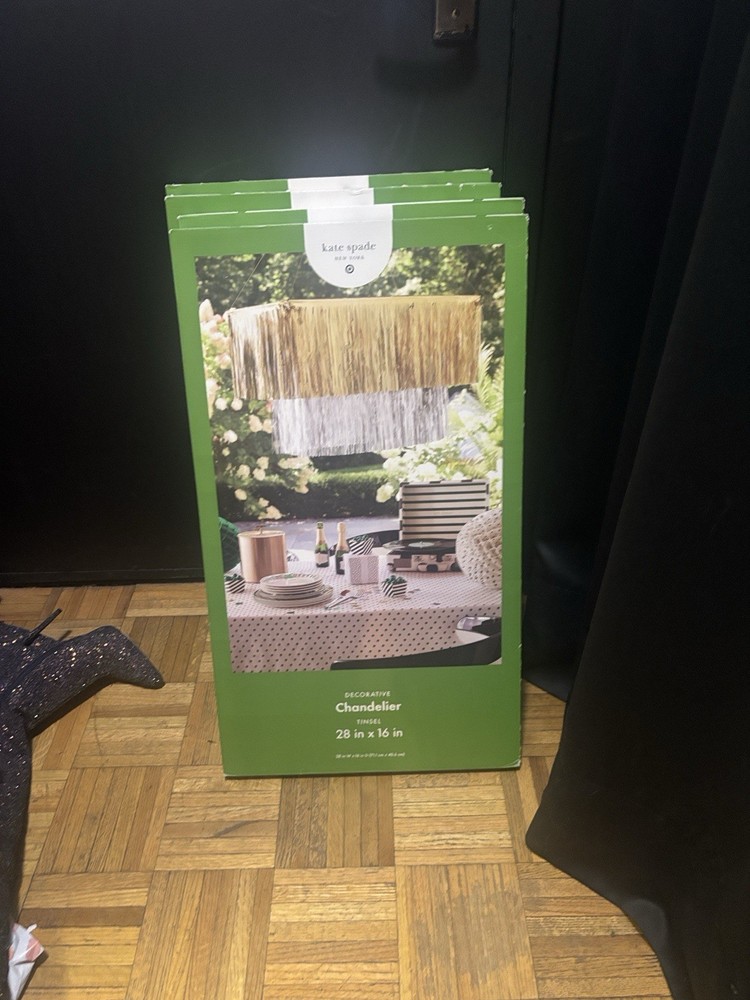RARE Kate Spade New York x Target Fringe Party Tinsel Chandelier Gold/Silver