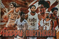 Cleveland Cavalier Birthday Backdrop, 3x5FT w/ Party Decor & Access for 24