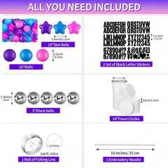 Giant Friendship Bracelet Garland Kit, DIY Birthday Banner with Letters Ball Jum