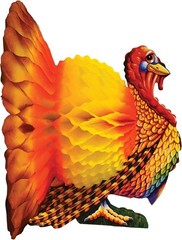 12-Inch Tissue Turkey Centerpiece – Reusable Fall Harvest Decor for Thanksgiving