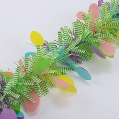 5 Pcs Easter Tinsel Garland,33 Feet Colorful Egg Tinsel Twist Garland Metalli…