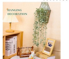 Der Rose 1Pcs Fake Plants Hanging Artificial Potted Faux Eucalyptus Grey