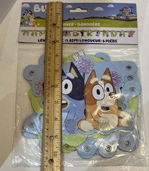 Bluey “Happy Birthday” 6 Ft. Banner, NIP, By Unique Industries/BBC Studios