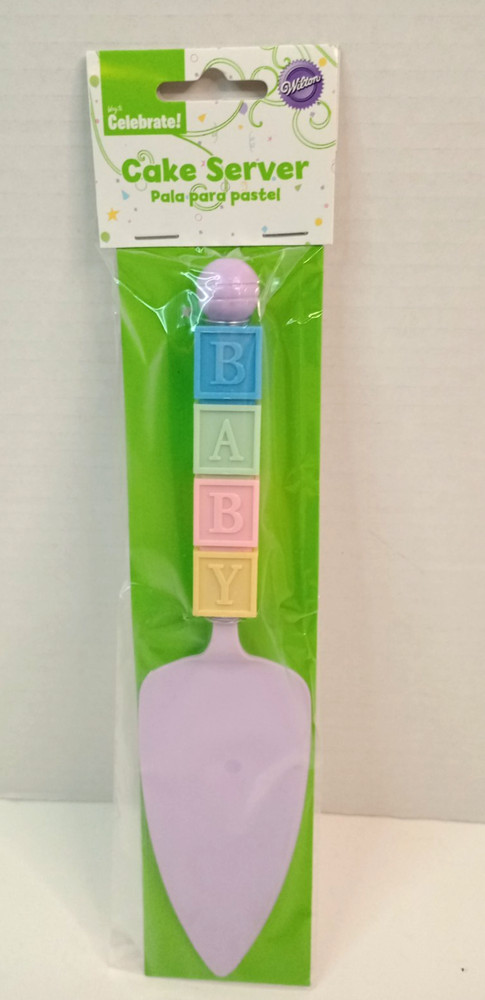 Wilton Baby Blocks Cake Server Boy Girl baby Shower Spatula