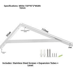 Strong L Shaped Shelf Brackets for Wall Mounting Books Kitchen and Garage