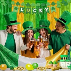 Party-Ready Gold and Light Green Foil Streamers – 2 Pack, Easy to Assemble
