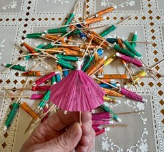 LARGE Hawaiin Luau flower leis assorted lot lei kits and fun parasol party picks