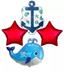Nautical Baby Shower Decorations Balloons Cups Plates Centerpieces Baby Boy