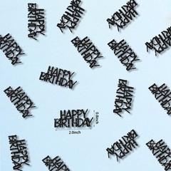 Black Glitter Confetti, 100Pcs Birthday Party Decor, Anniversary Crafts