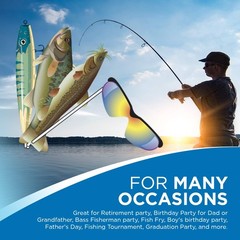 12 PCS Gone Fishin Photo Booth Props Stick Paper Accessories Party Decor