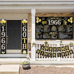 60Th Birthday Decorations Men Women, Black Gold Back in 1966 Poster Happy 60Th B