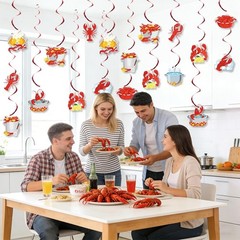 Crawfish Boil Party Decorations 20 Piece Crawfish Birthday Hanging Swirl for …