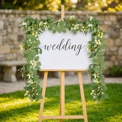 6FT Artificial Eucalyptus Garland with Flowers, Fake Greenery Vines Spring Iv…