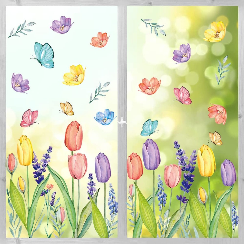 Horaldaily 67 PCS Spring Summer Window Cling Sticker, 11.5 x 8.3, #01