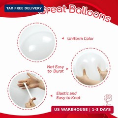 60pcs Red and White Balloons 12inch with White Red Confetti Balloons for Wedding