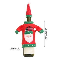 Christmas Wine Bottle Cover Hat Decorations Knitted Sweater Santa Wine