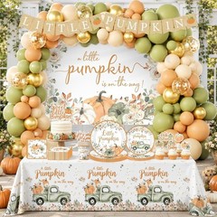 Little Pumpkin Baby Shower Decorations Set. Boy or Girl, Gender Neutral NEW