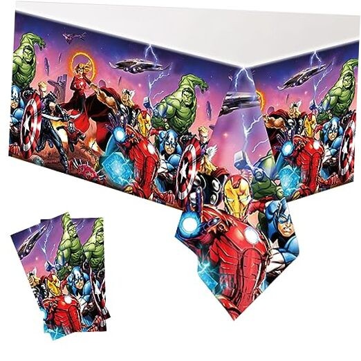 2Pack Super Hero Tablecloth Disposable Tablecover Birthday Party Supplies and