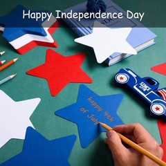 6-Inch Star Paper Cutouts – 72 Durable Red, White & Blue for Craft Projects