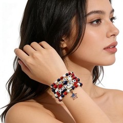 Minimalist Elastic Bracelets for Independence Day – Perfect for Celebrations