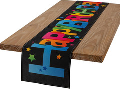 Happy Birthday Table Runner Birthday Party Decorations Kitchen Dining Table Deco
