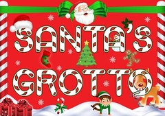 Wall Poster Print Sign Santa Santa’s Grotto Notice Decoration Optional Laminated