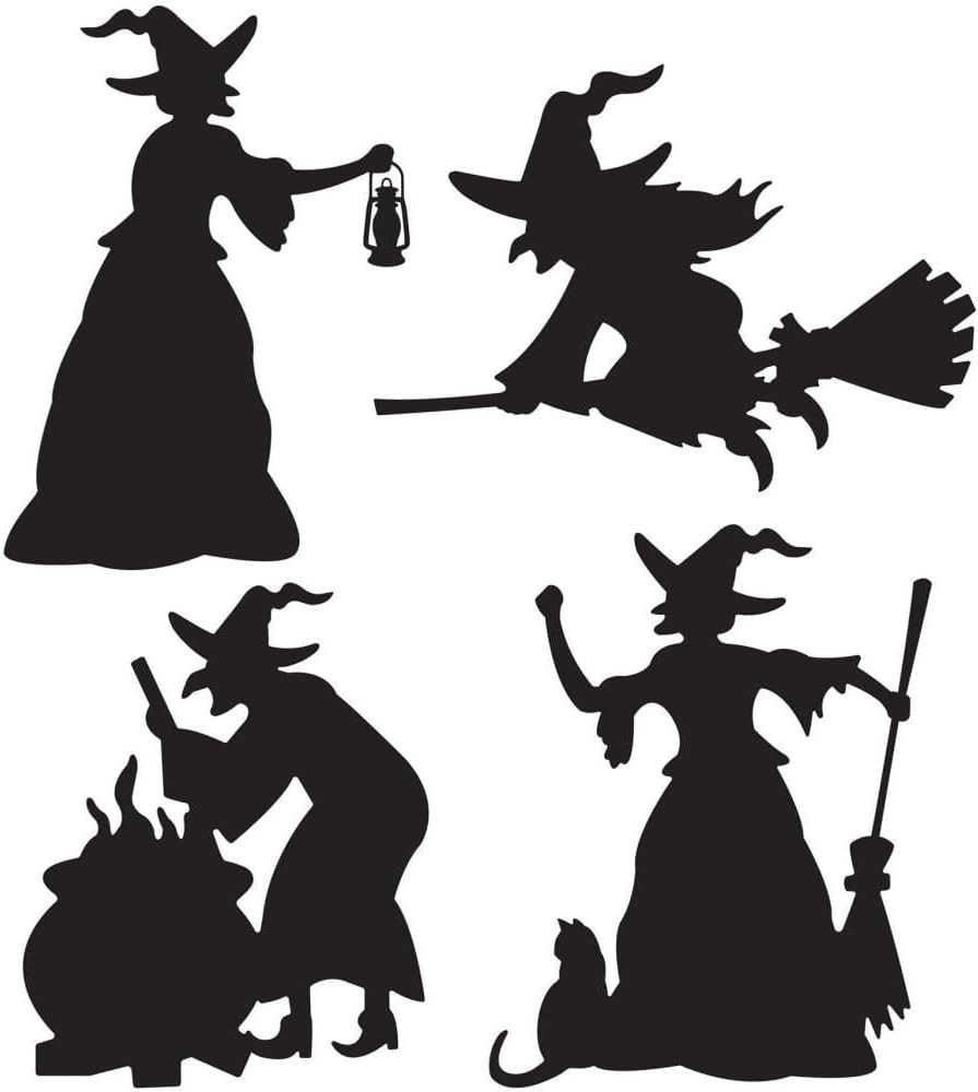 Witch Silhouettes Haunted House Carnival Halloween Party Hanging Decoration