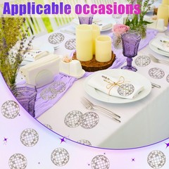 100pcs Glitter Disco Ball Table Confetti, Disco Theme Party Confetti for Bachelo