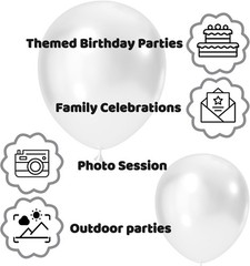 110 Metallic Silver Balloons 12″ with Ribbons