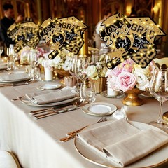 2026 Graduation Table Centerpieces 30Pcs Black Gold Party Decorations with Light