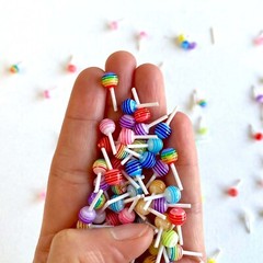 20 Lollipop Candy Nail Art decorations Kawaii miniature Scrapbooking Sweet Charm
