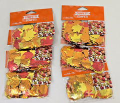 NEW! Assorted Fall Maple Leaves Party Confetti *LOT OF 6*