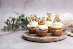 48 Pcs Classic Winnie Cupcake Toppers Cake Topper Cute Pooh Baby Shower Decorati