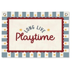 Playroom Wall Decor, Long Live Playtime Linen Canvas Banner,Playroom Decor Ro…