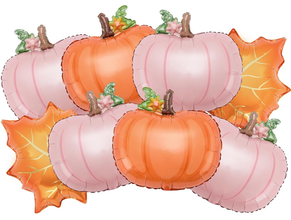 8 PCS Pumpkin Balloons, 21″ Little Pumpkin Baby Shower Foil Balloons Decorati…