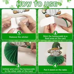 9PCS St Patricks Day Decorations Honeycomb Centerpiece, St Patricks Day Table…