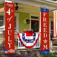 4th of July Decorations Red White and Blue Banner Outdoor Hanging American Fl…