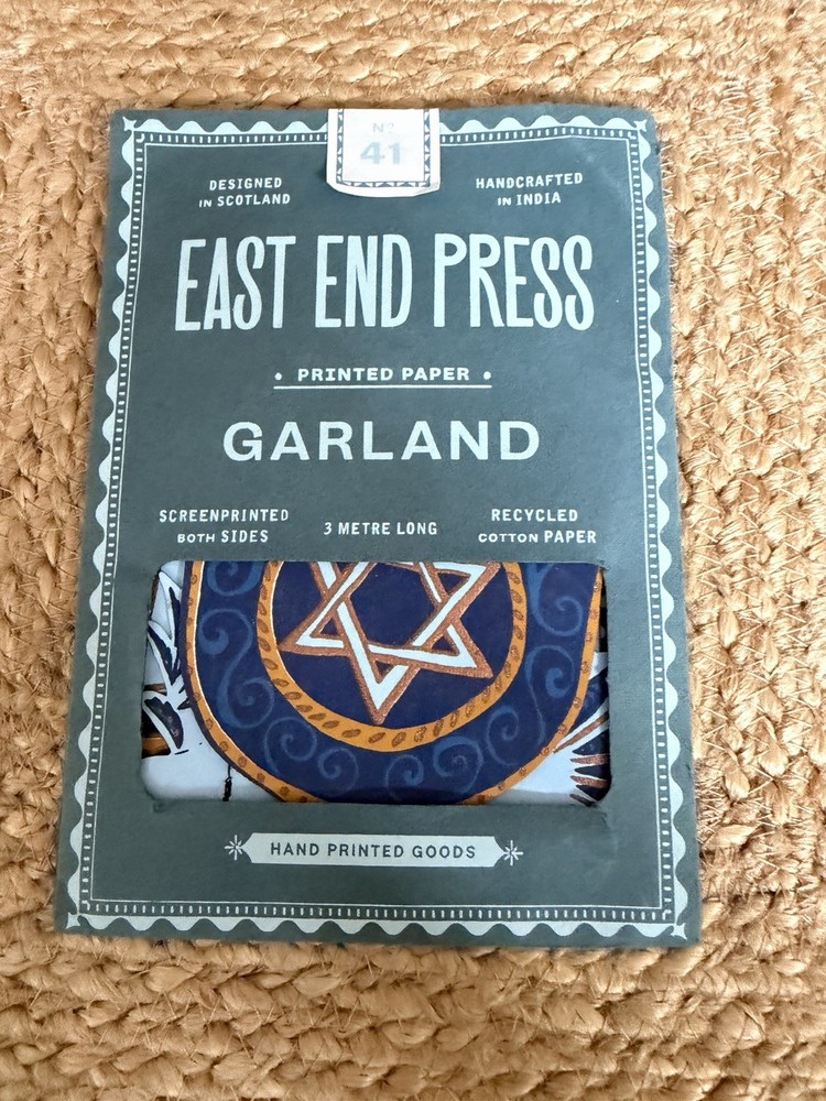 New East End Press Hanukkah Paper Garland $24 MSRP Recycled Material
