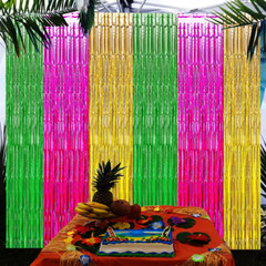 Luau Hawaiian Party Decorations, Flamingo Party Decorations, Green Rose Red