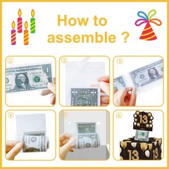 13th Birthday Money PullOut Surprise Box For Teens With 35 PCS Clear Bags
