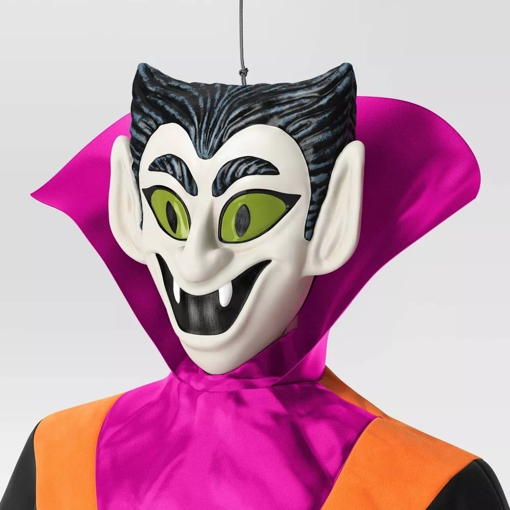 60″ Light and Sound Vampire Ghoul Halloween Decorative Prop Purple – Hyde