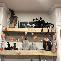 10pc Halloween Pumpkin Skull Garland 8ft Hanging Streamers Spooky Party Decor
