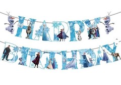 Frozen Theme Birthday Party Supplies Set Balloon Banner Cake Toppers