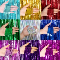2M-3M FOIL FRINGE TINSEL SHIMMER CURTAIN DOOR WEDDING BIRTHDAY PARTY DECORATIONS